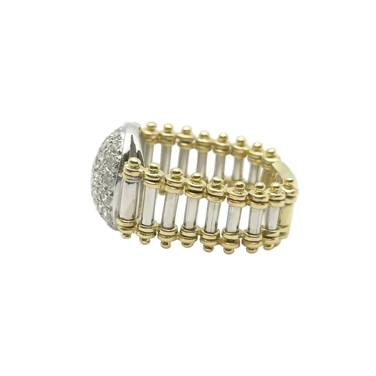 Set in white gold, yellow gold and Diamonds - Image 3