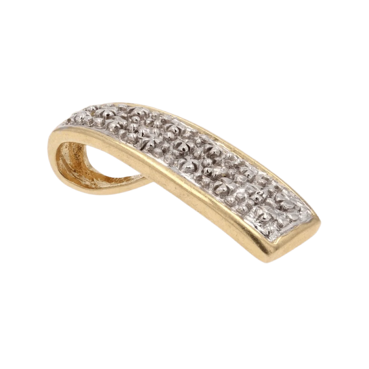 Pendant in yellow gold, white gold and diamonds - Image 3