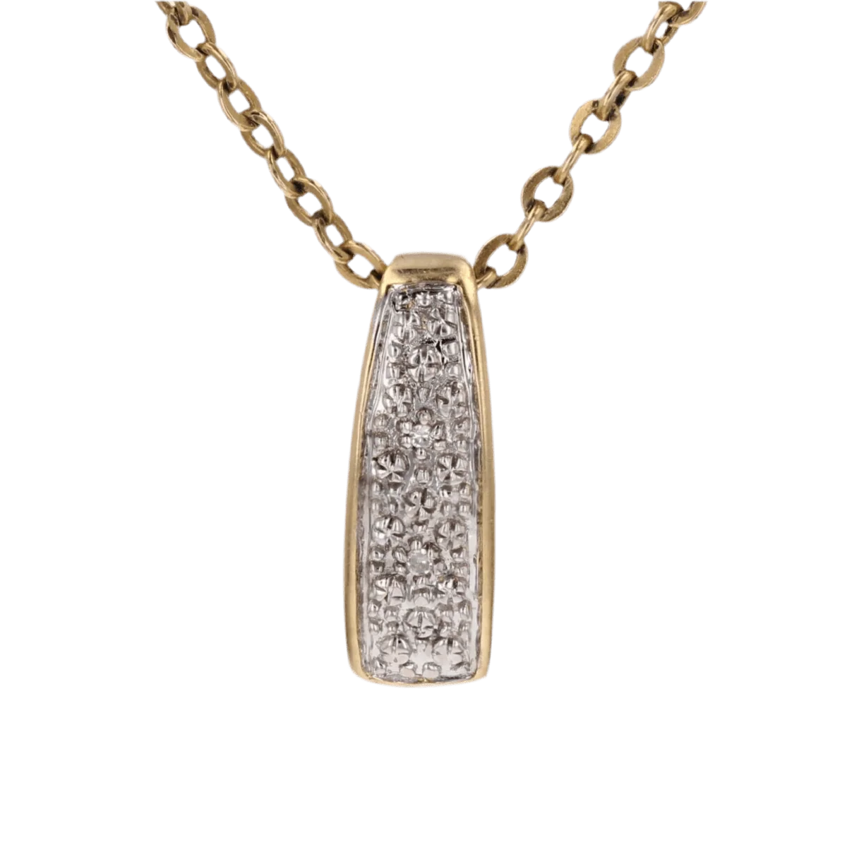 Pendant in yellow gold, white gold and diamonds - Image 4