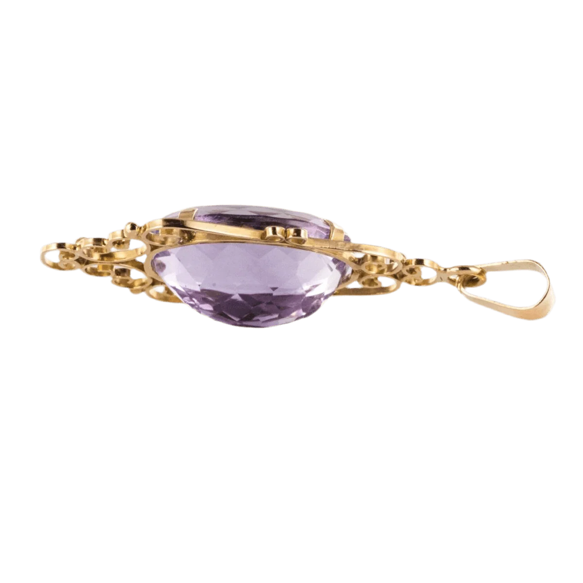 Rose gold and amethyst pendant - Image 3