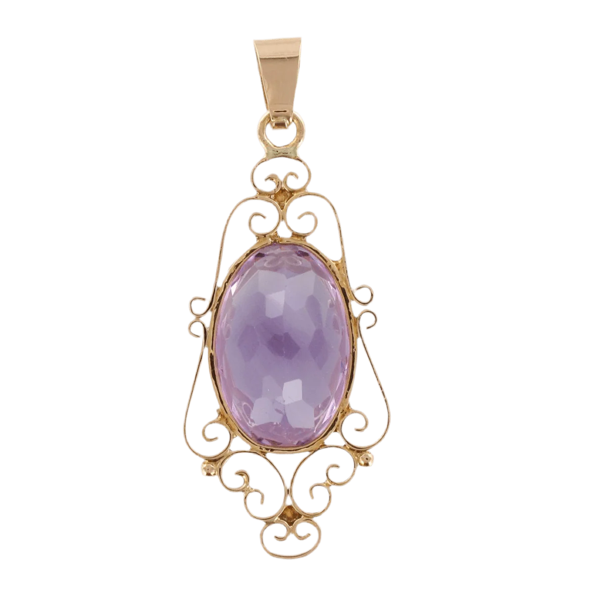 Rose gold and amethyst pendant - Image 6