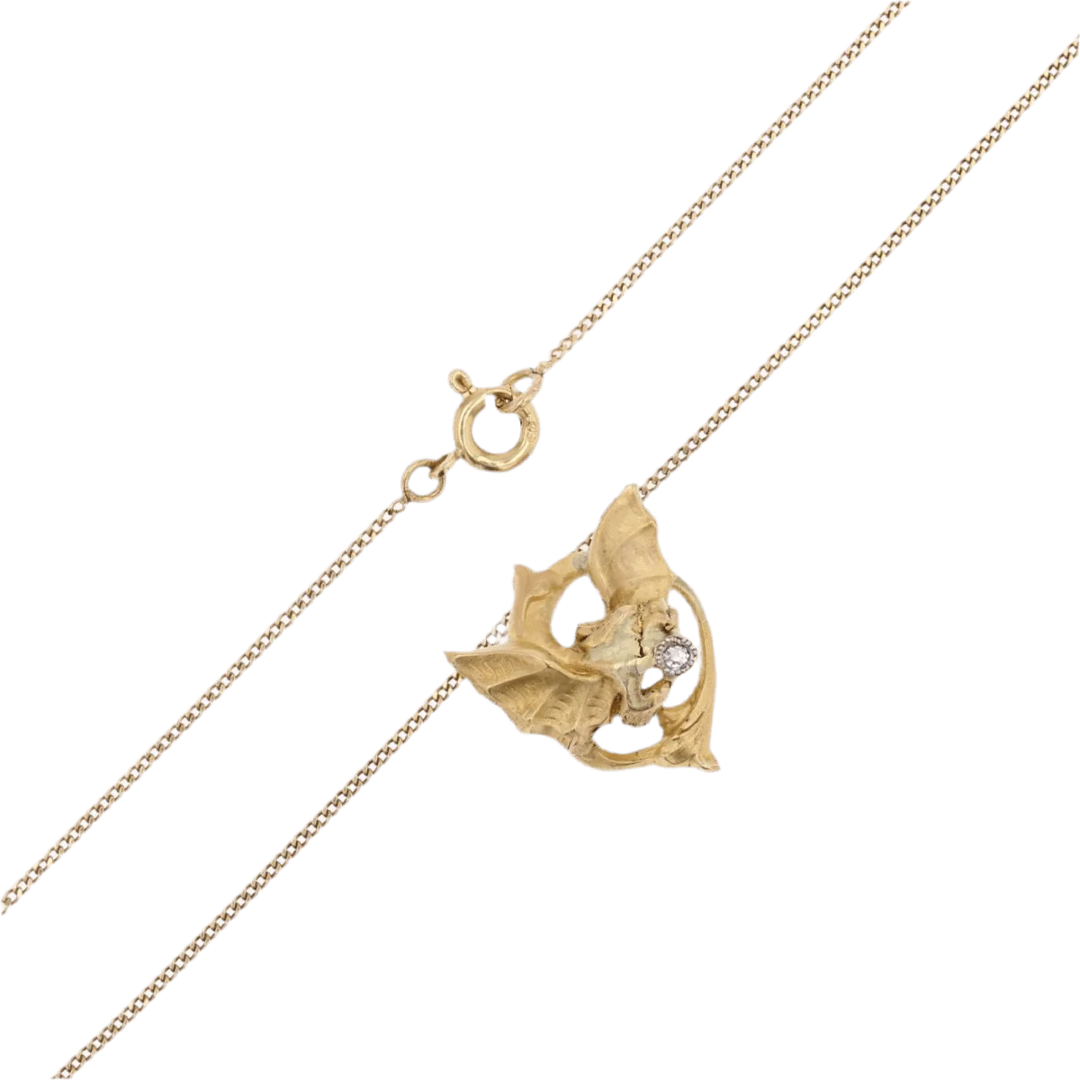 Necklace Pendant in yellow gold and diamond - Image 6