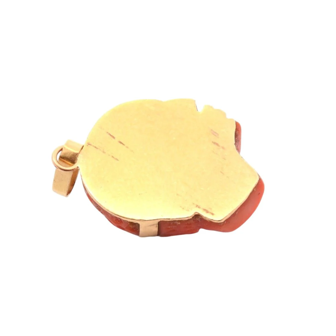 Yellow gold and coral pendant - Image 2