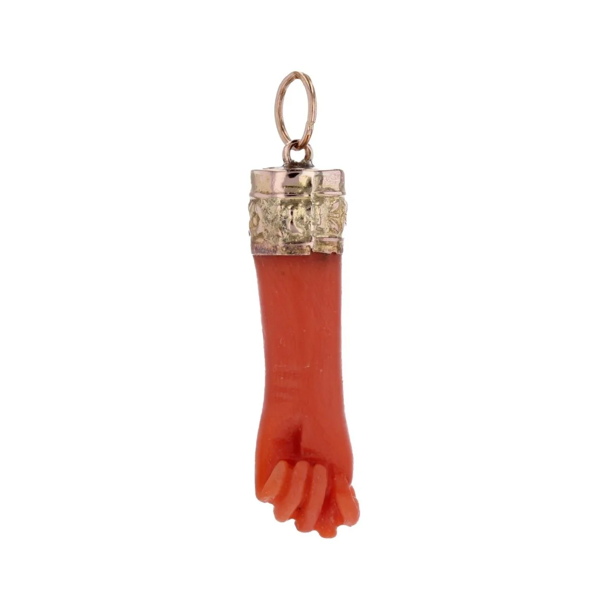 Antique coral pendant