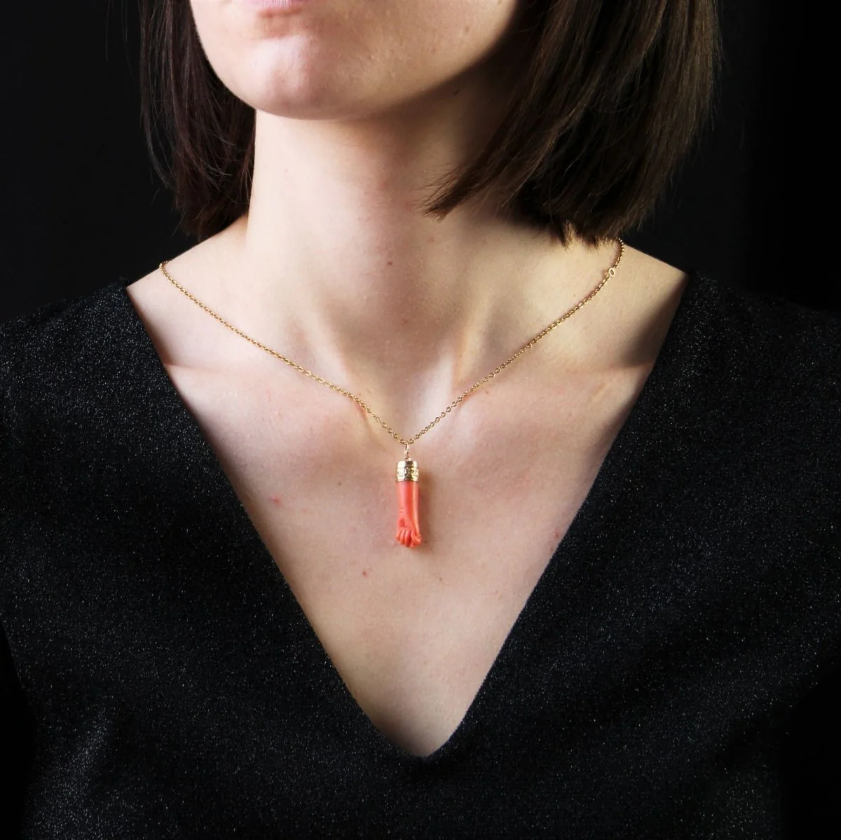 Antique coral pendant - Image 2