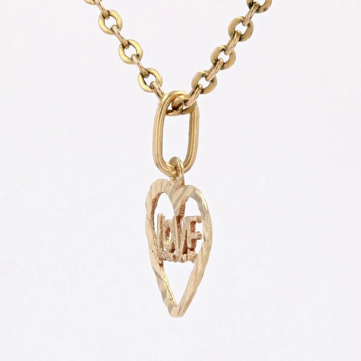 Pendant cur Yellow gold Love - Image 4