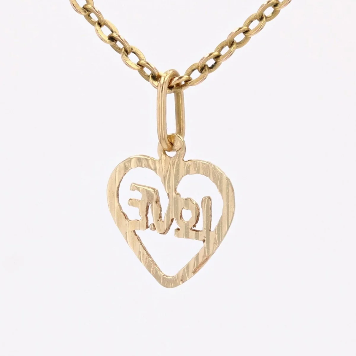 Pendant cur Yellow gold Love - Image 5