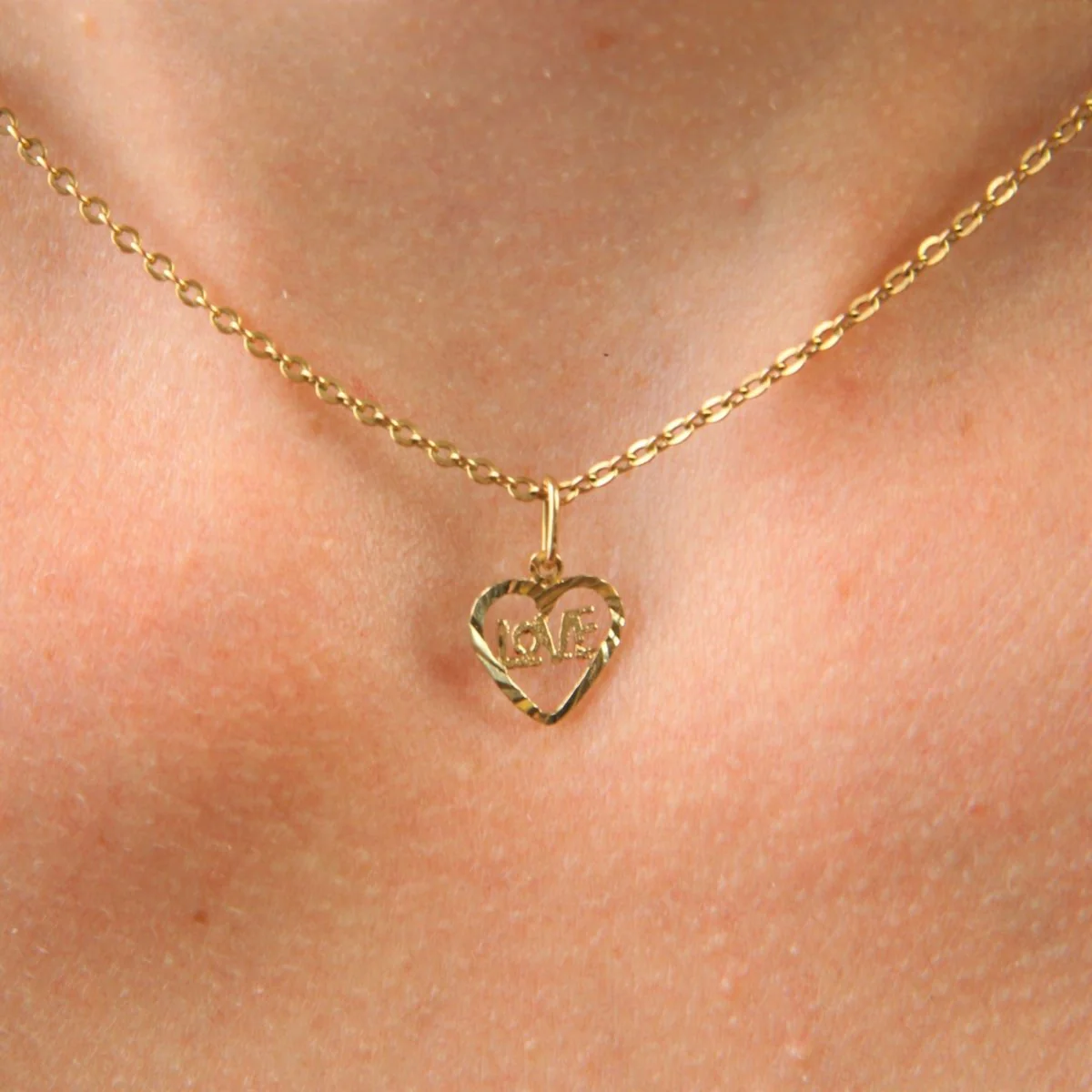 Pendant cur Yellow gold Love - Image 6