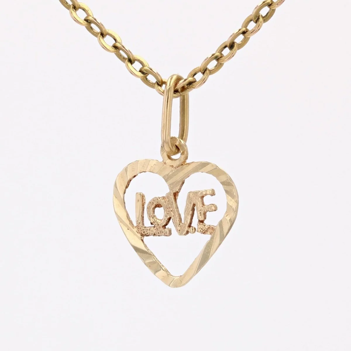 Pendant cur Yellow gold Love - Image 8