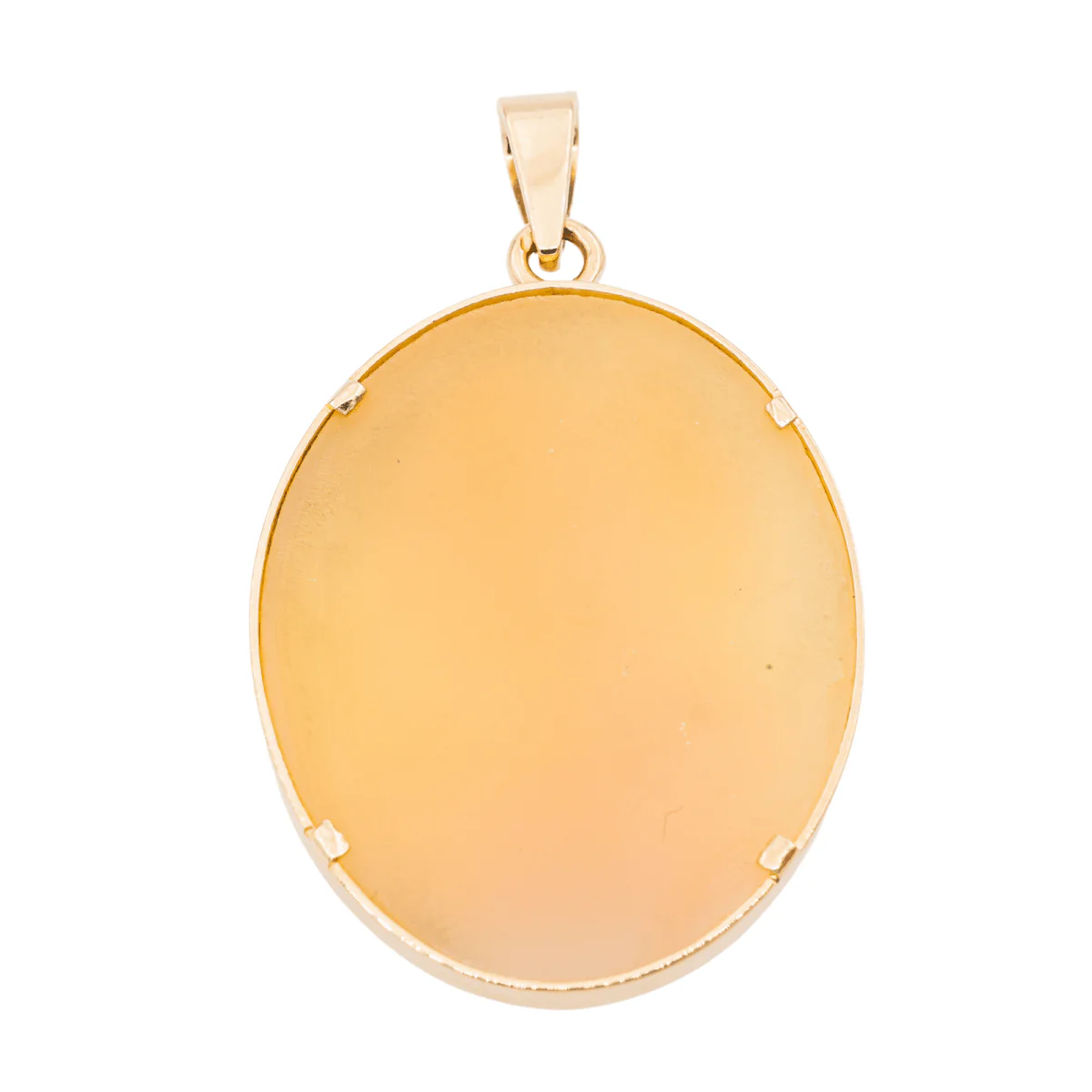 Yellow Gold Cameo Shell Pendant - Image 3