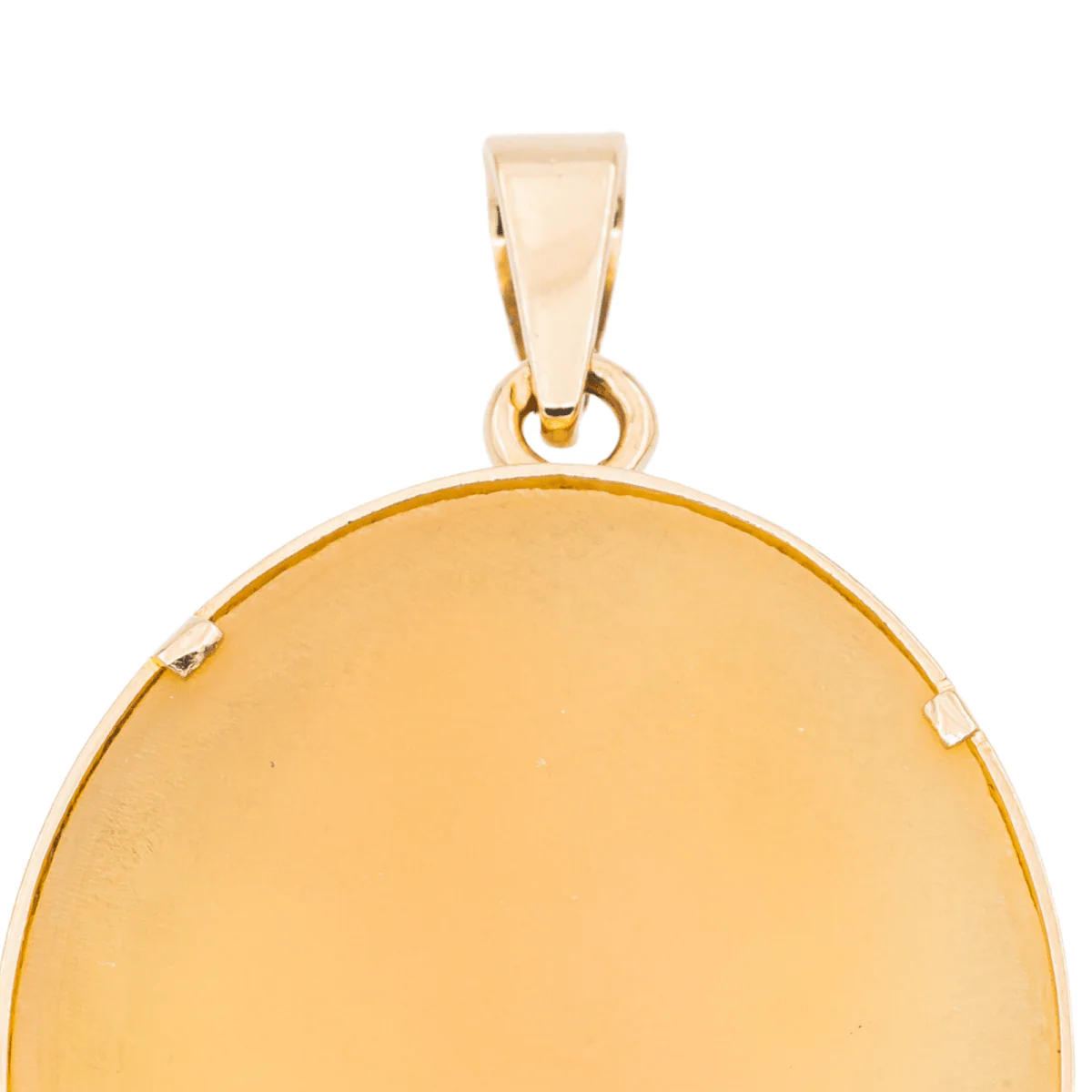 Yellow Gold Cameo Shell Pendant - Image 6