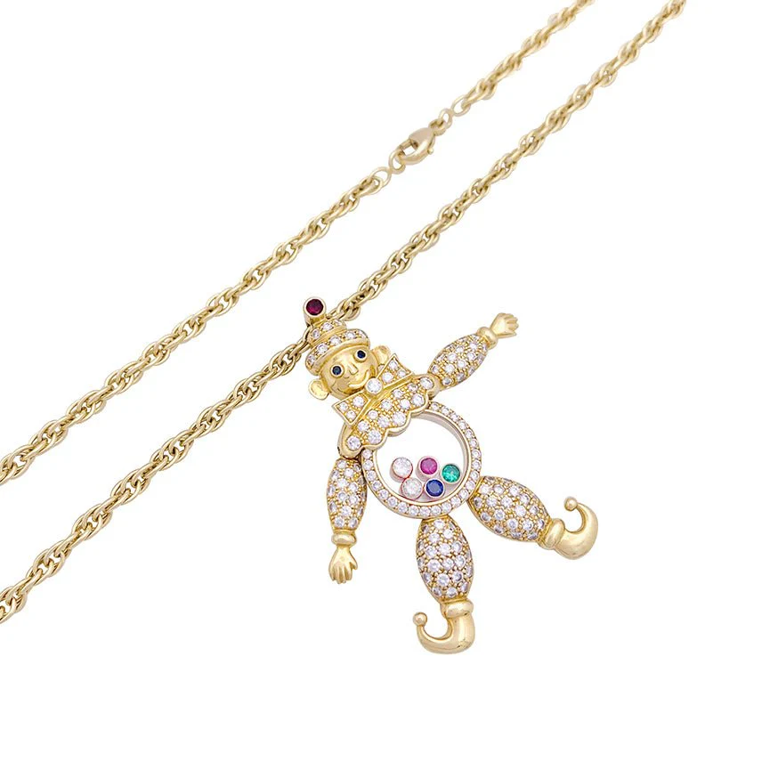 Chopard pendant, "Happy Clown", yellow gold, diamonds, colored stones. - Image 2