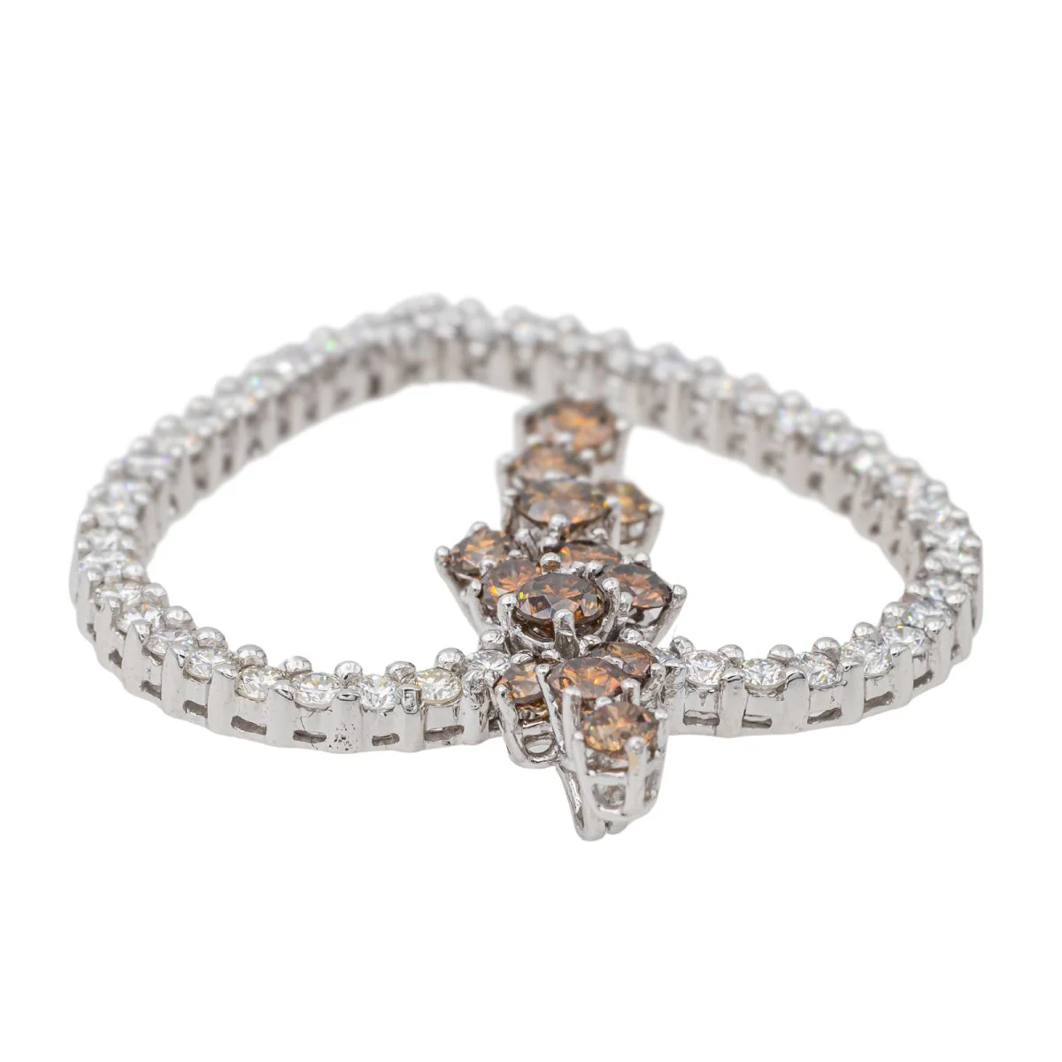 Heart Pendant White Gold Diamond - Image 3