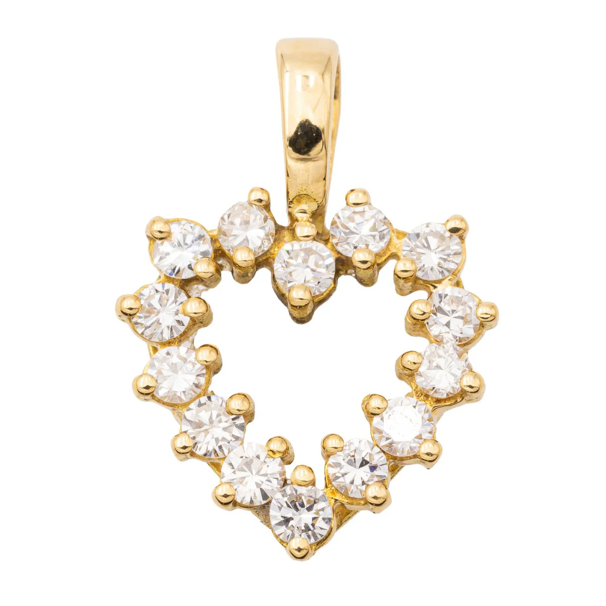 Heart Pendant Yellow Gold Diamond