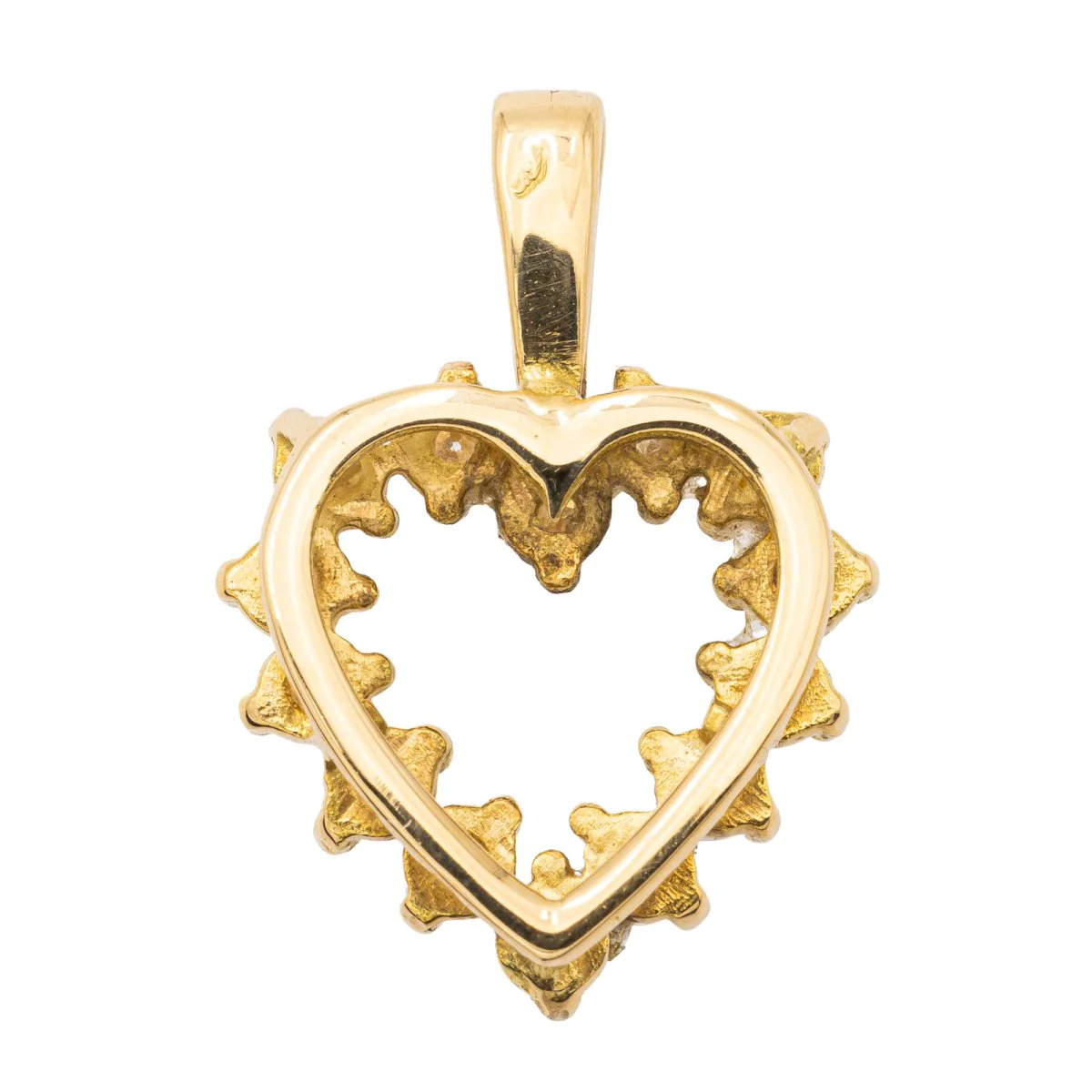 Heart Pendant Yellow Gold Diamond - Image 3