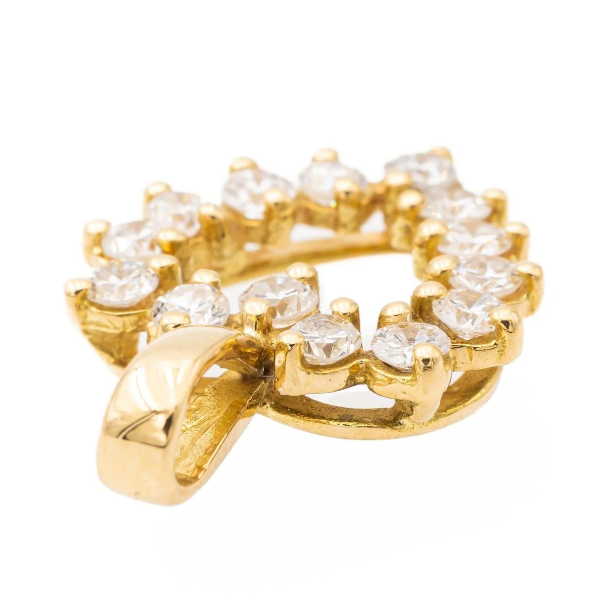 Heart Pendant Yellow Gold Diamond - Image 4