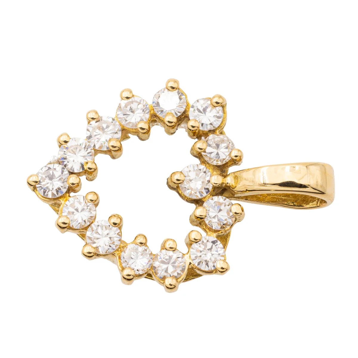 Heart Pendant Yellow Gold Diamond - Image 5