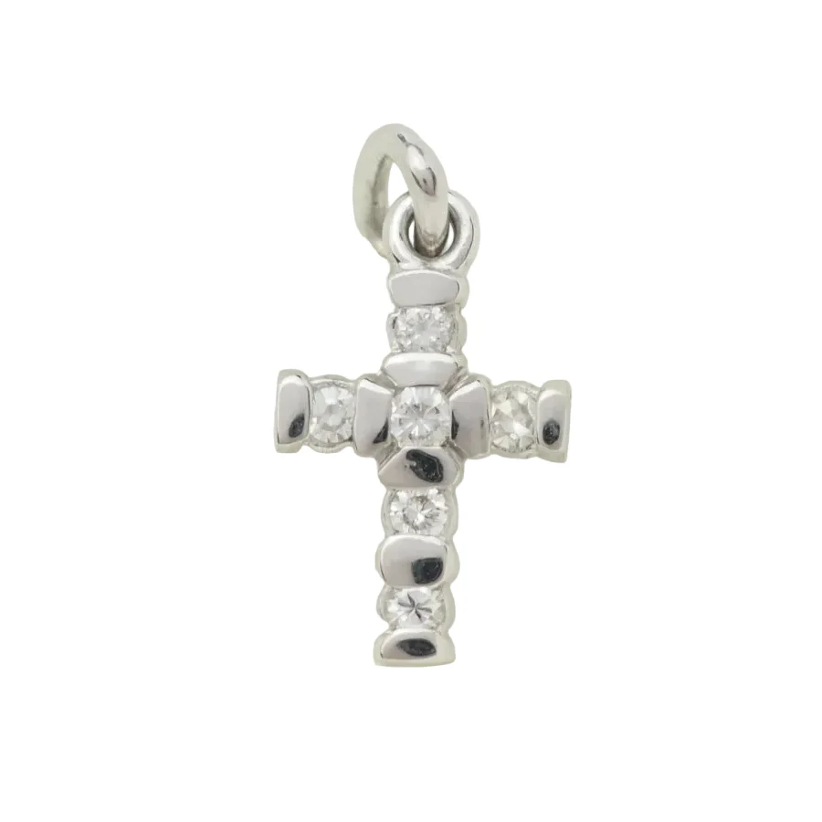 Pendant in white gold and diamonds.