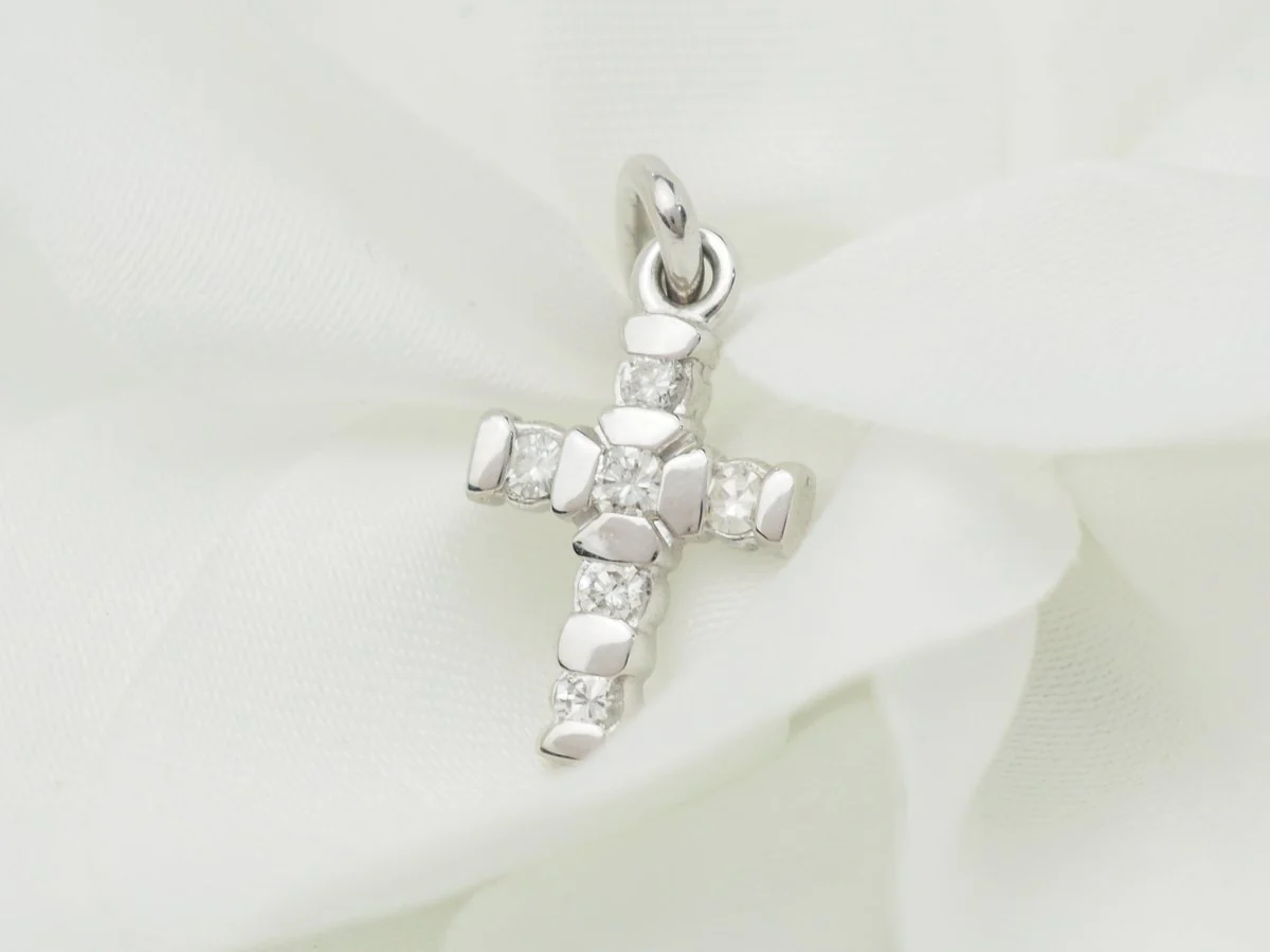 Pendant in white gold and diamonds. - Image 2