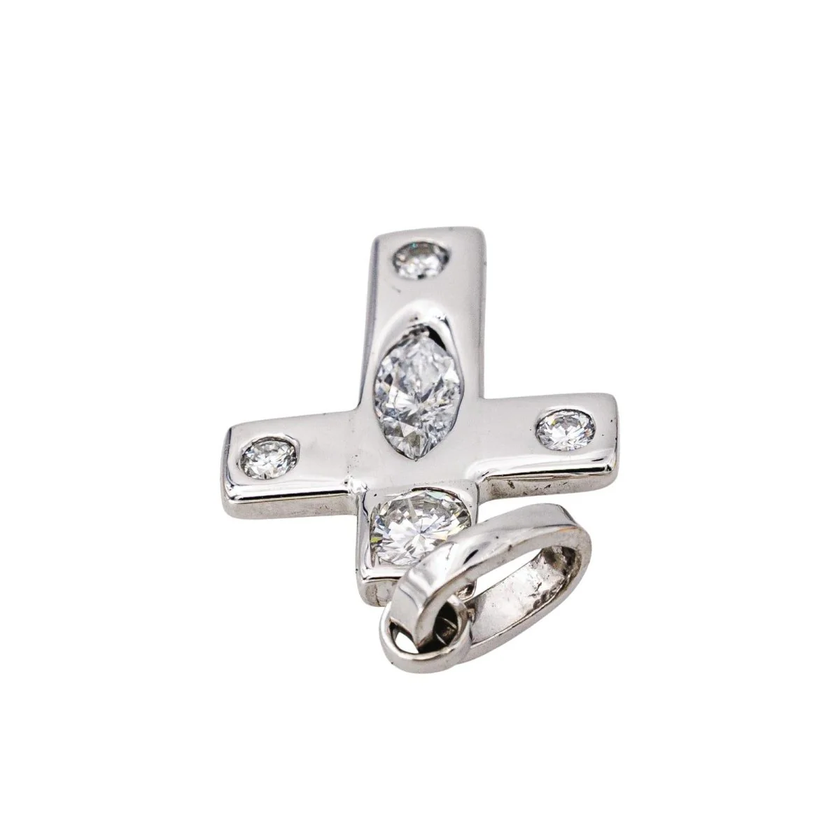 White gold and diamond pendant - Image 5