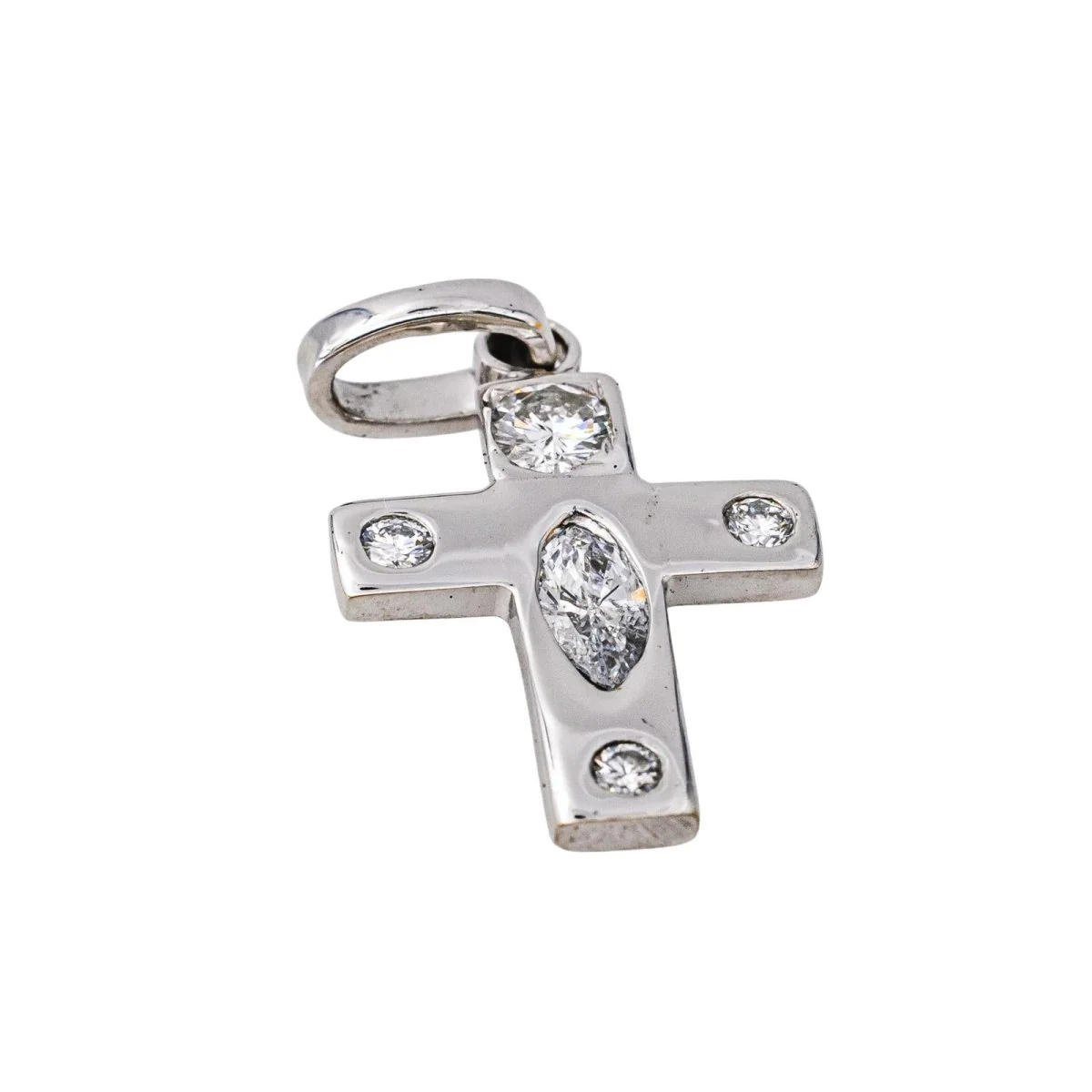 White gold and diamond pendant - Image 6