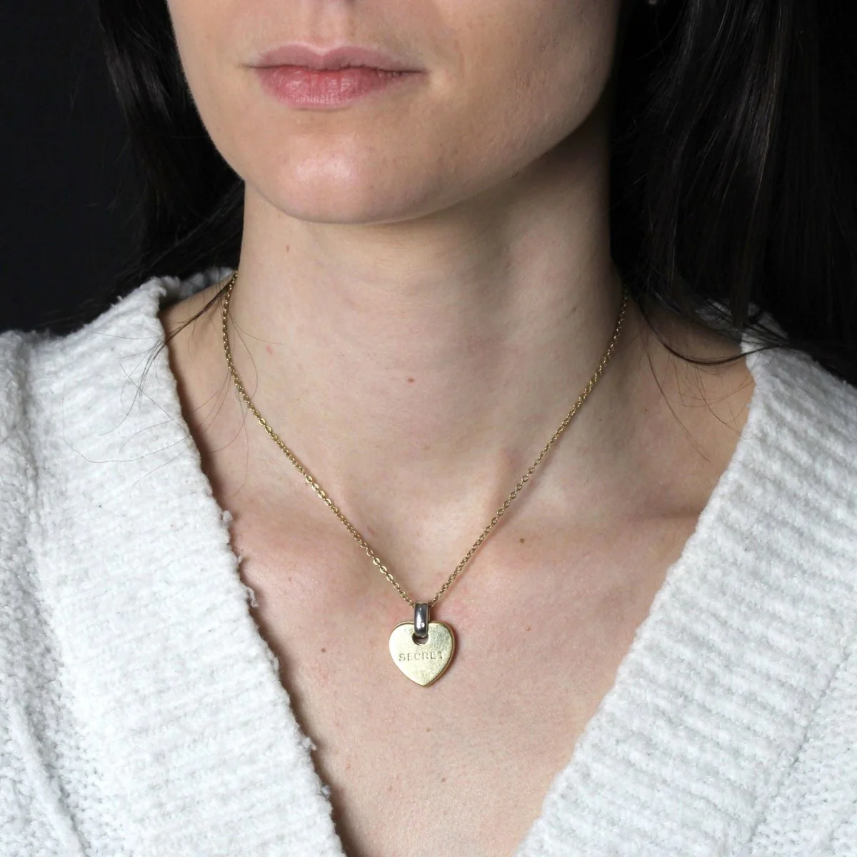 Pendant in yellow gold and white gold - Image 2