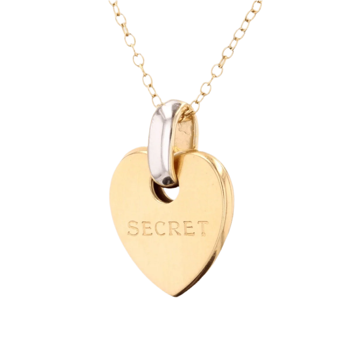 Pendant in yellow gold and white gold - Image 3