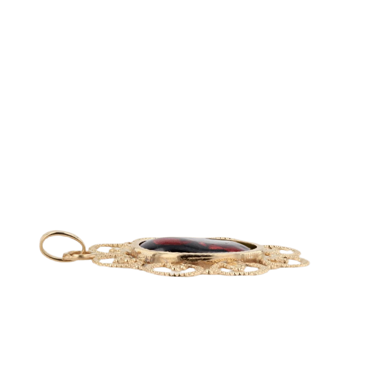 Yellow gold and enamel pendant - Image 4