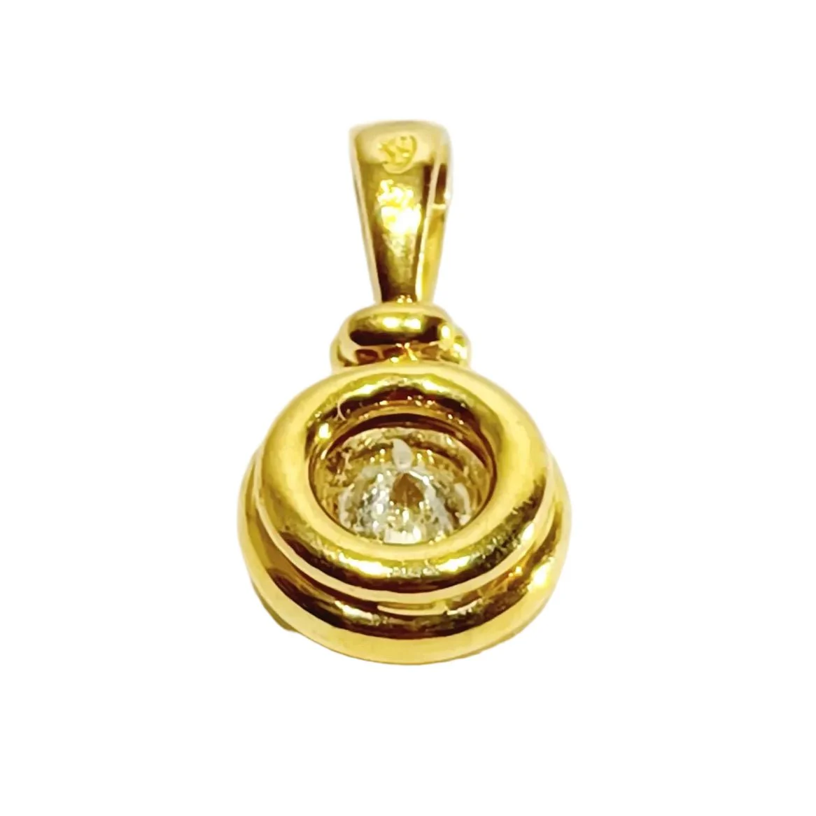 Pendant in yellow gold and diamond - Image 4