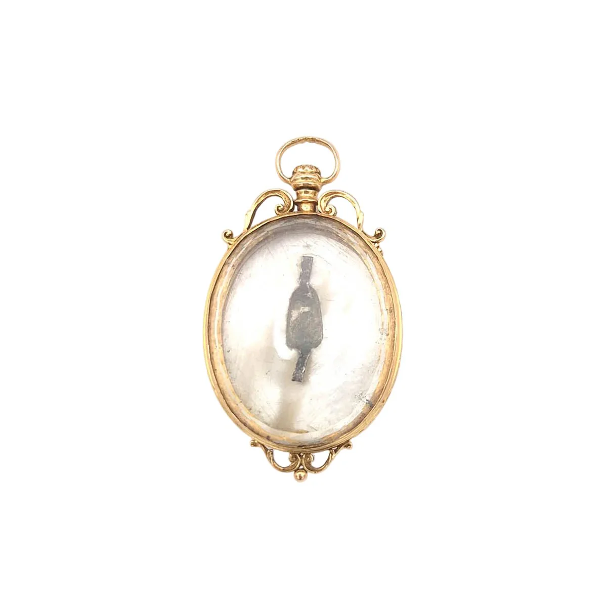 Mother-of-pearl and yellow gold pendant - Image 3