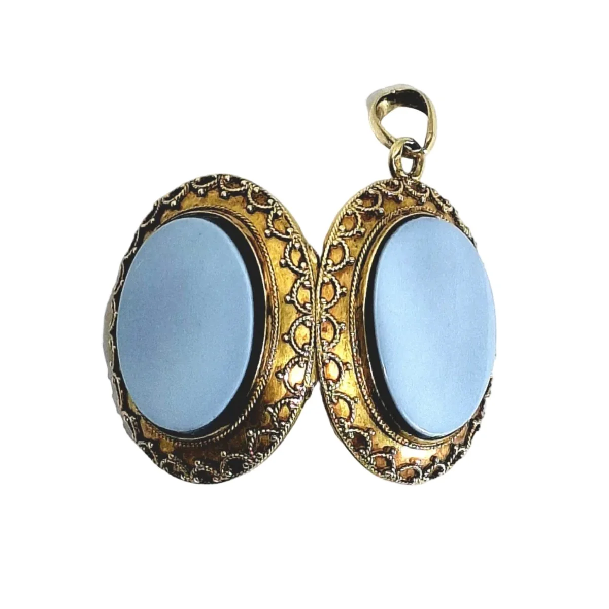 Yellow gold and onyx pendant - Image 3