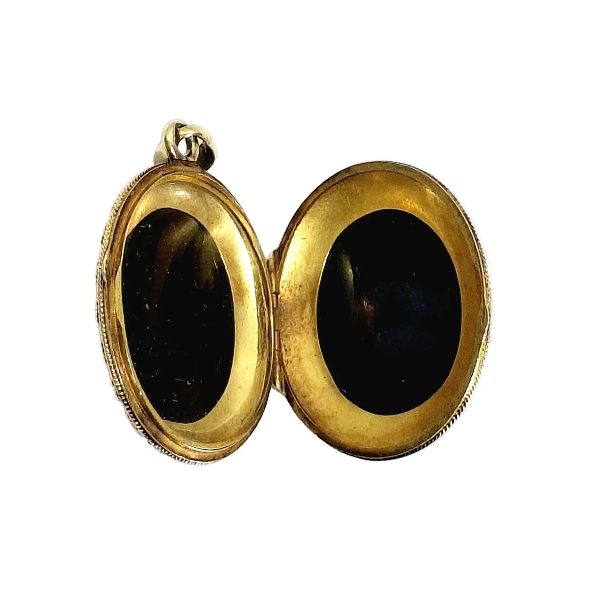 Yellow gold and onyx pendant - Image 4