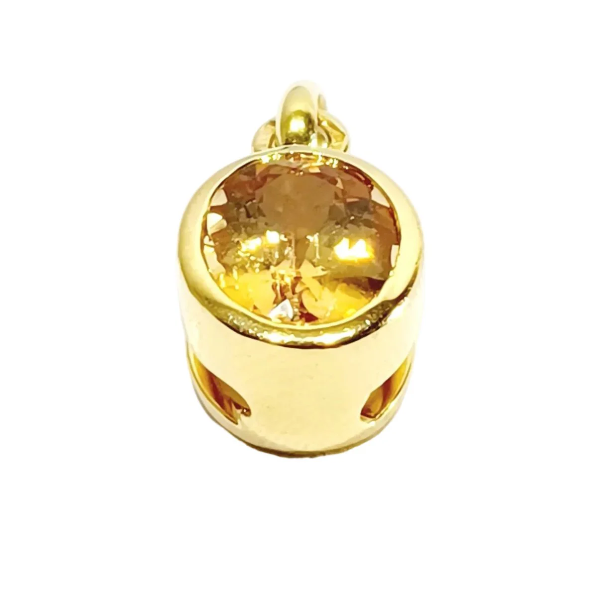 Topaz and yellow gold pendant - Image 3