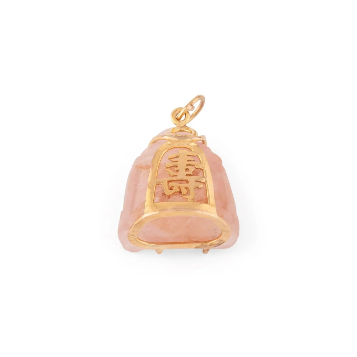 Carved rose quartz Buddha pendant - Image 5