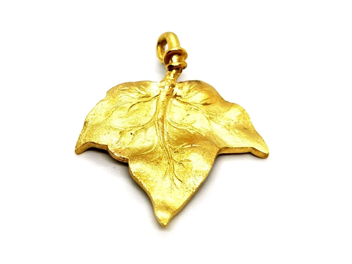 Yellow Gold Leaf Pendant