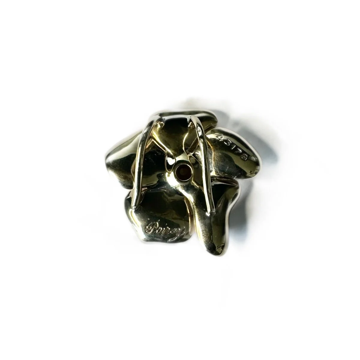 Pendentif POIRAY Fleur en or blanc et diamant - Image 5