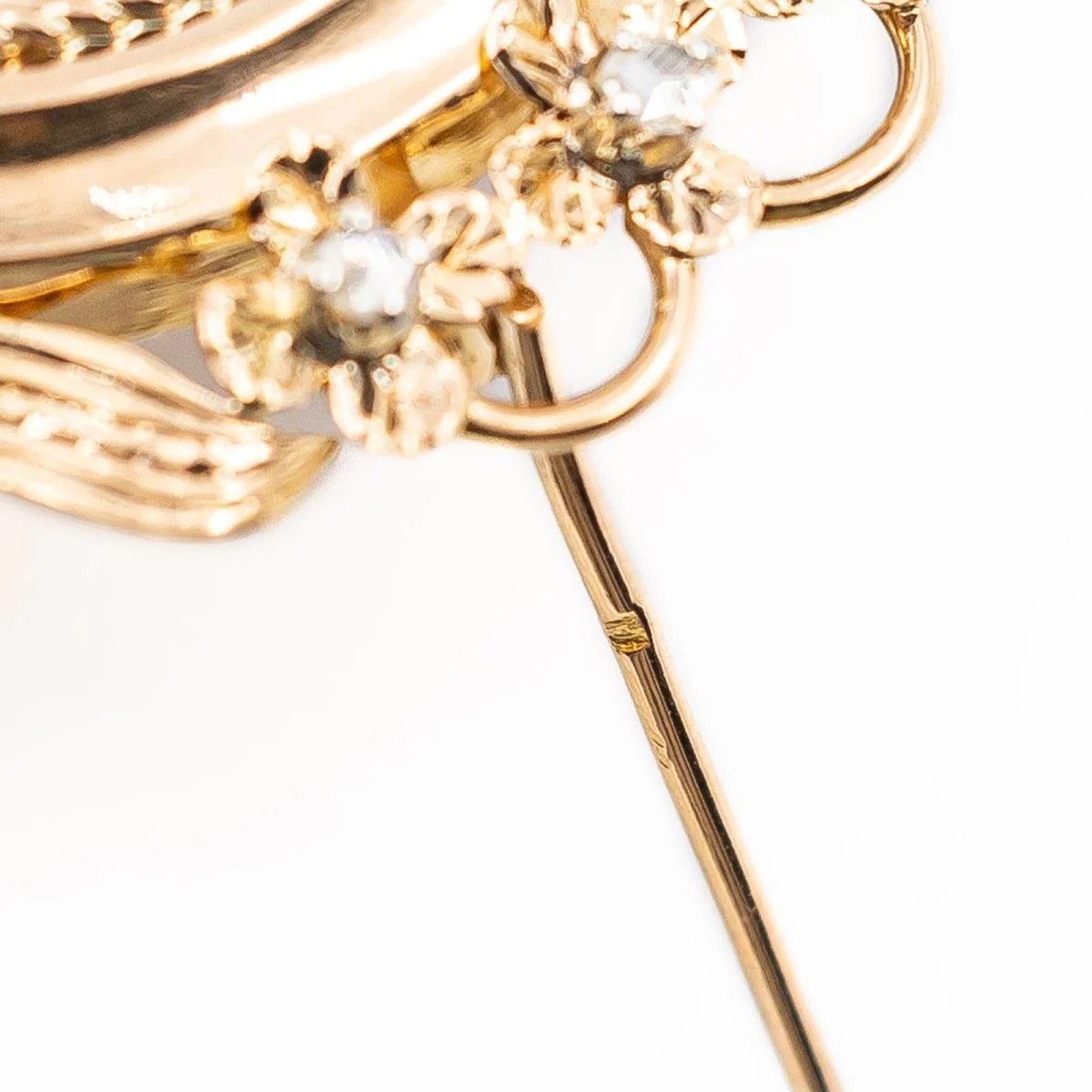 Yellow gold, pearl and diamond pendant - Image 5
