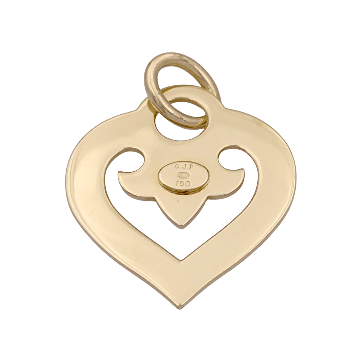 OJ.PERRIN "Coeur Légendes" pendant in yellow gold - Image 5