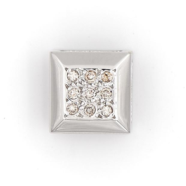 Square pendant in white gold and diamond - Image 5