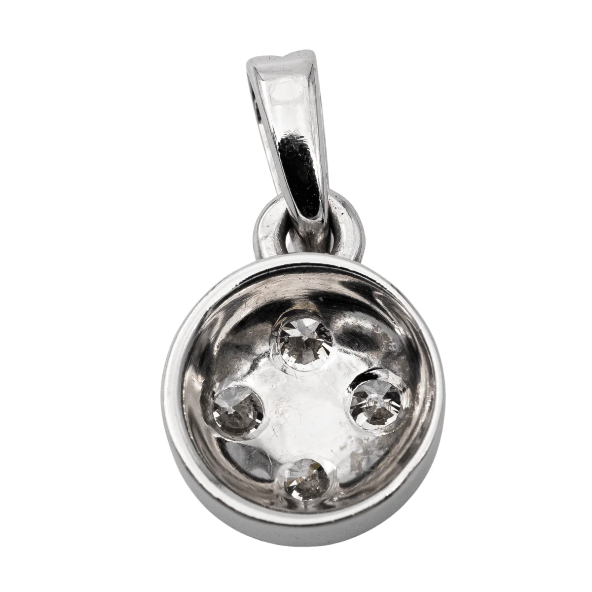 White Gold Diamond Pendant - Image 3