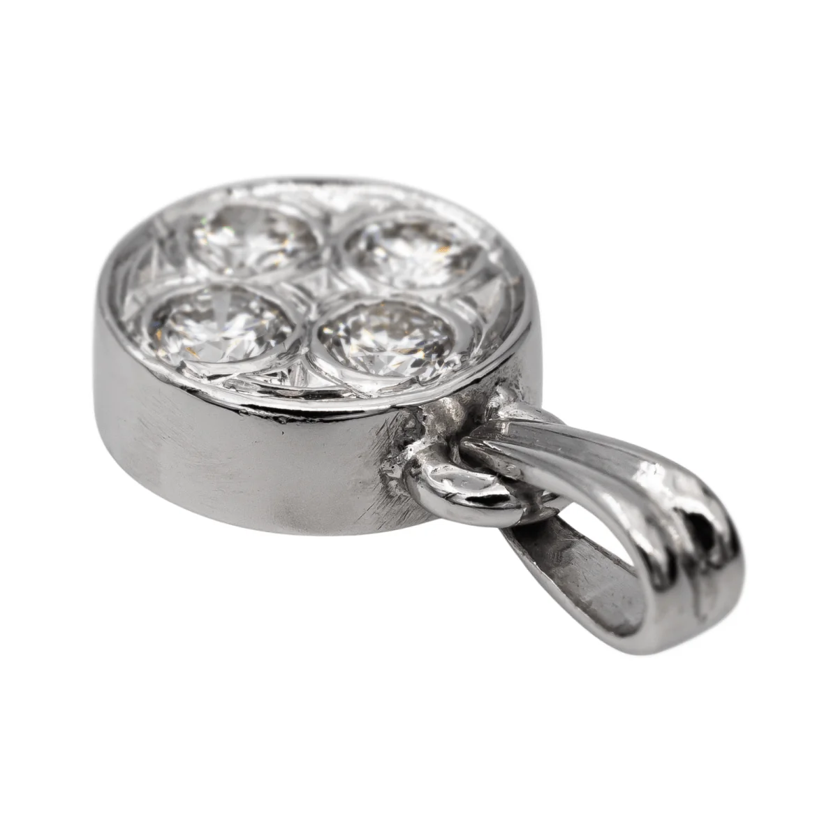 White Gold Diamond Pendant - Image 6
