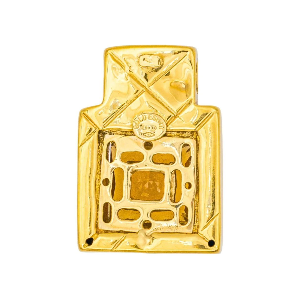 Pendant in yellow gold and citrine pendant - Image 6