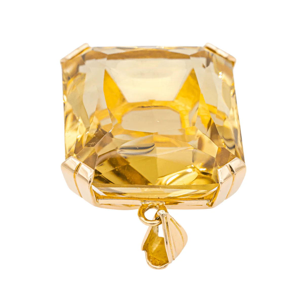 Yellow gold and citrine pendant - Image 3