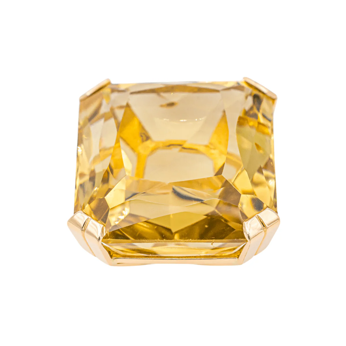 Yellow gold and citrine pendant - Image 6