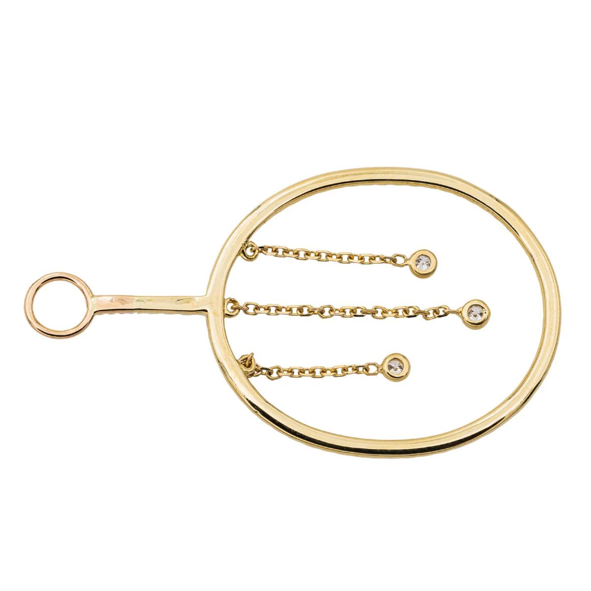 Yellow Gold Diamond Pendant - Image 4
