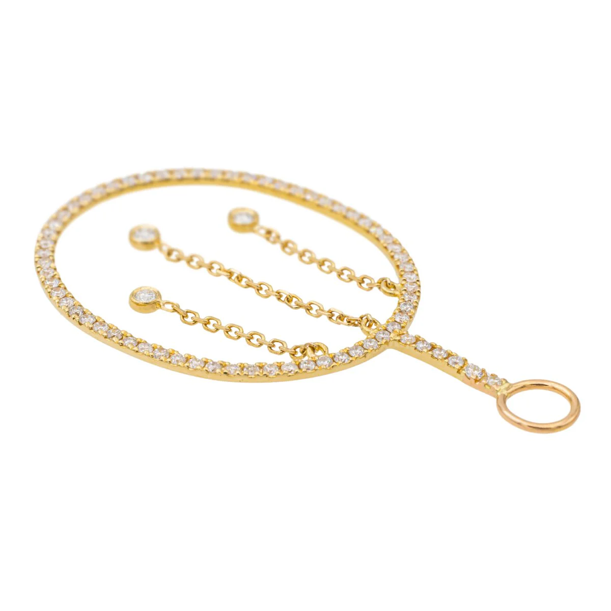Yellow Gold Diamond Pendant - Image 5