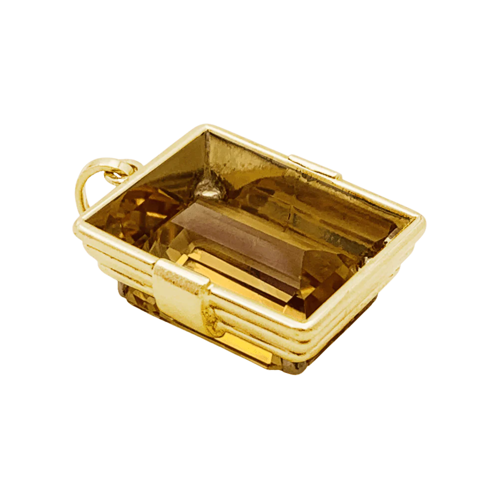 Pendant in yellow gold and citrine - Image 5