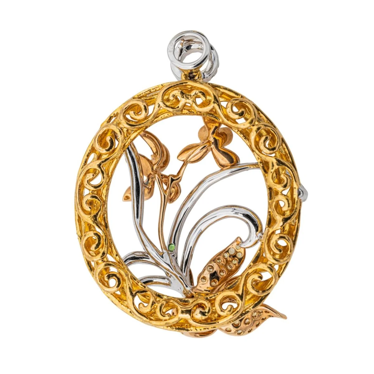 Yellow gold Sapphire pendant - Image 4