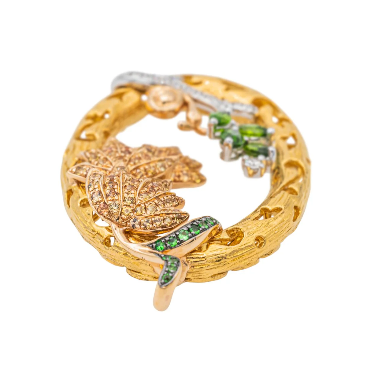 Yellow gold Sapphire pendant - Image 6