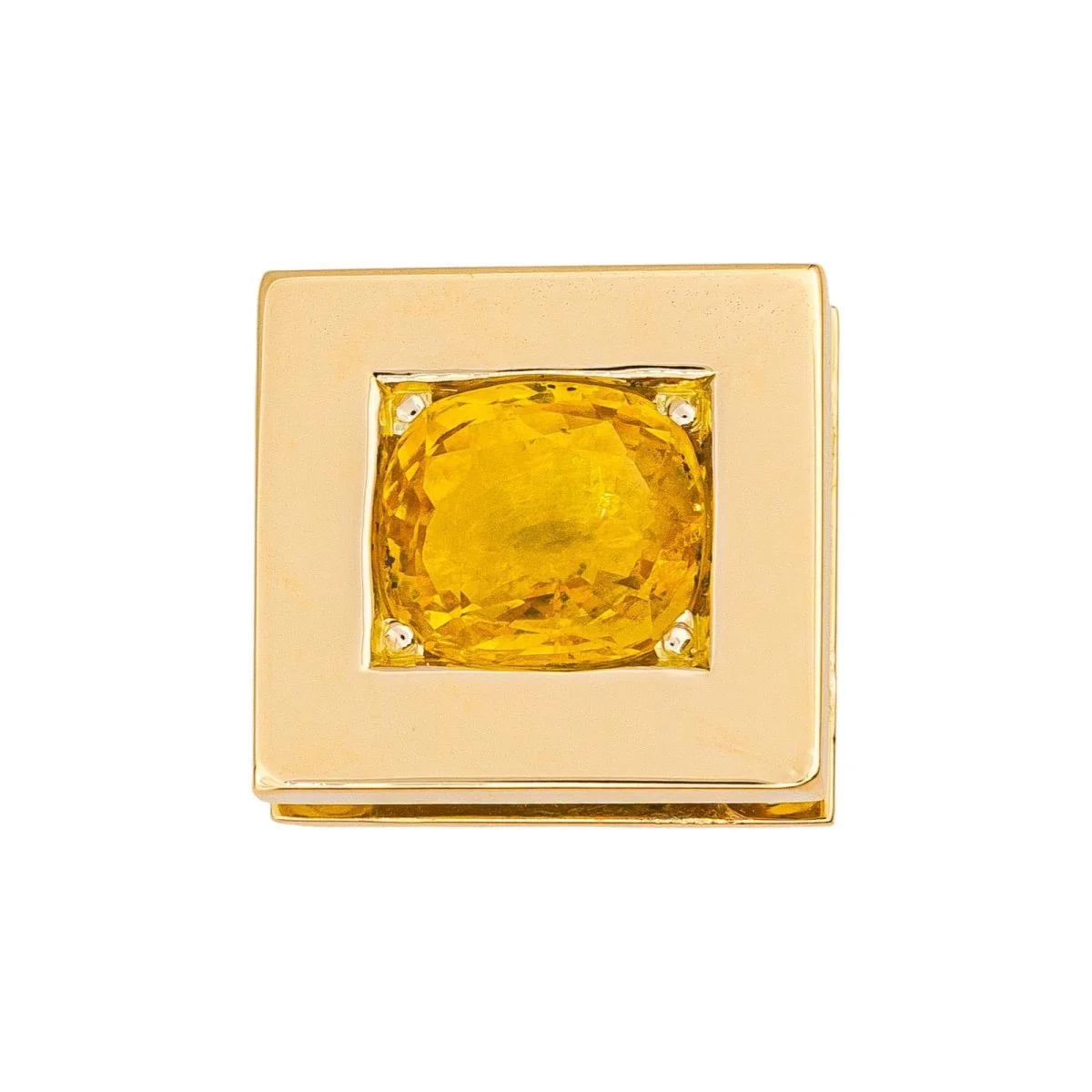 Yellow gold Sapphire pendant